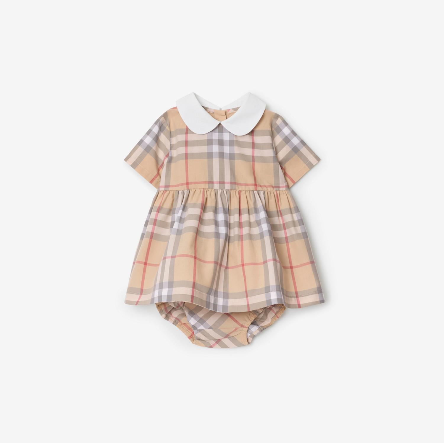Check Cotton Poplin Dress with Bloomers by BURBERRY