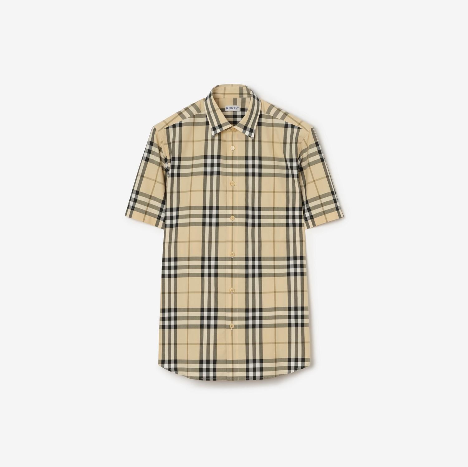 Check Cotton Poplin Shirt by BURBERRY