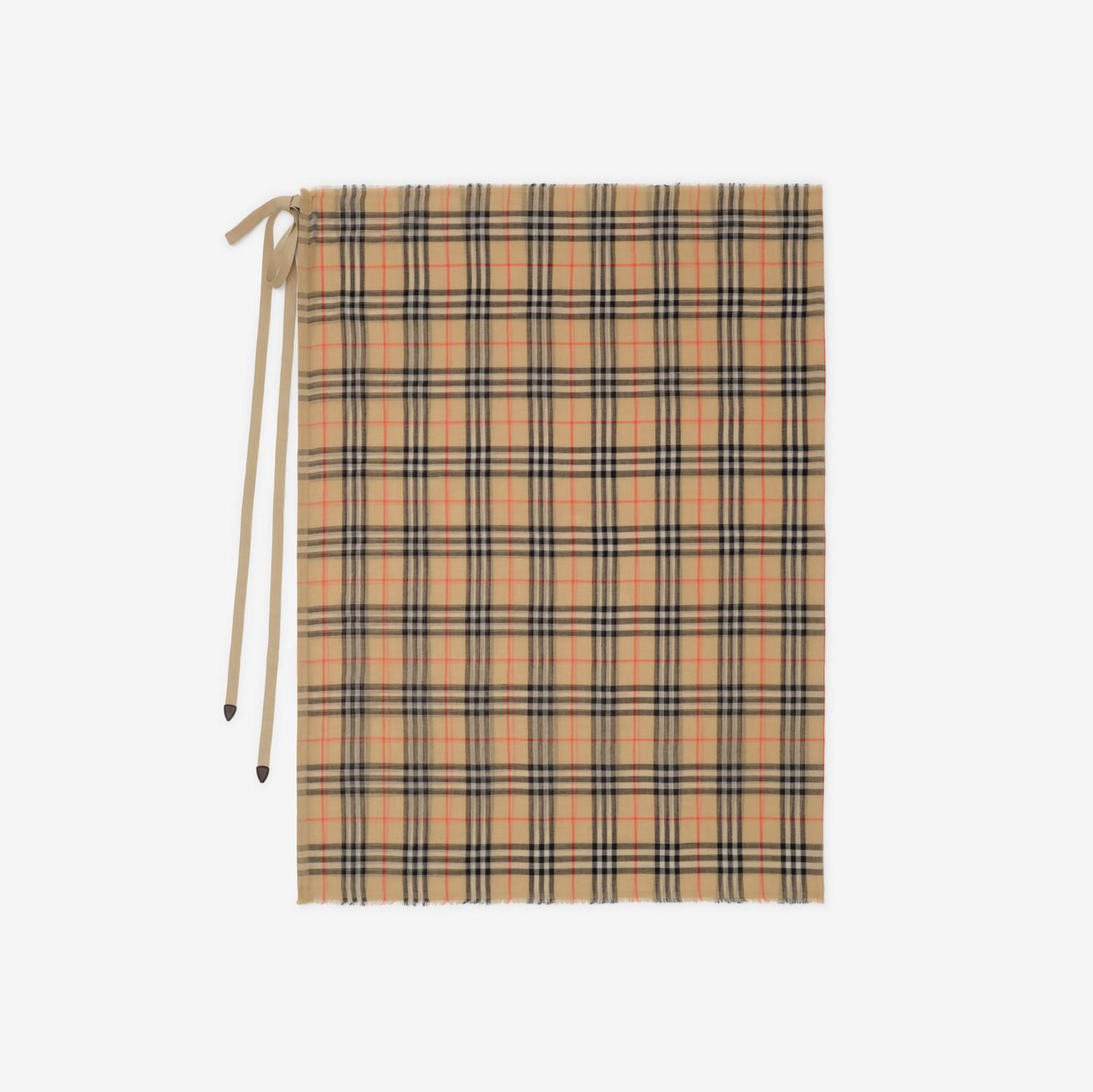 Check Cotton Sarong by BURBERRY