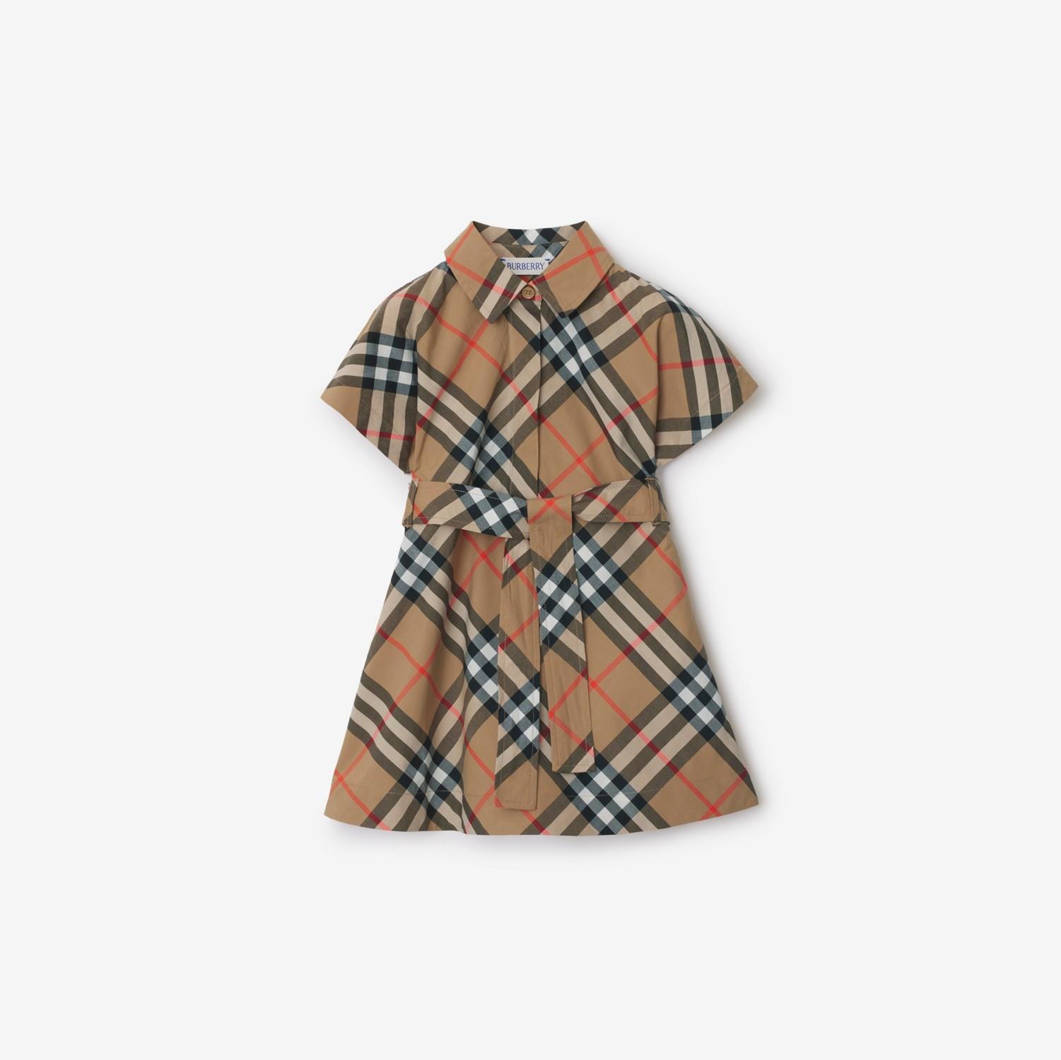 Check Cotton Shirt Dress by BURBERRY