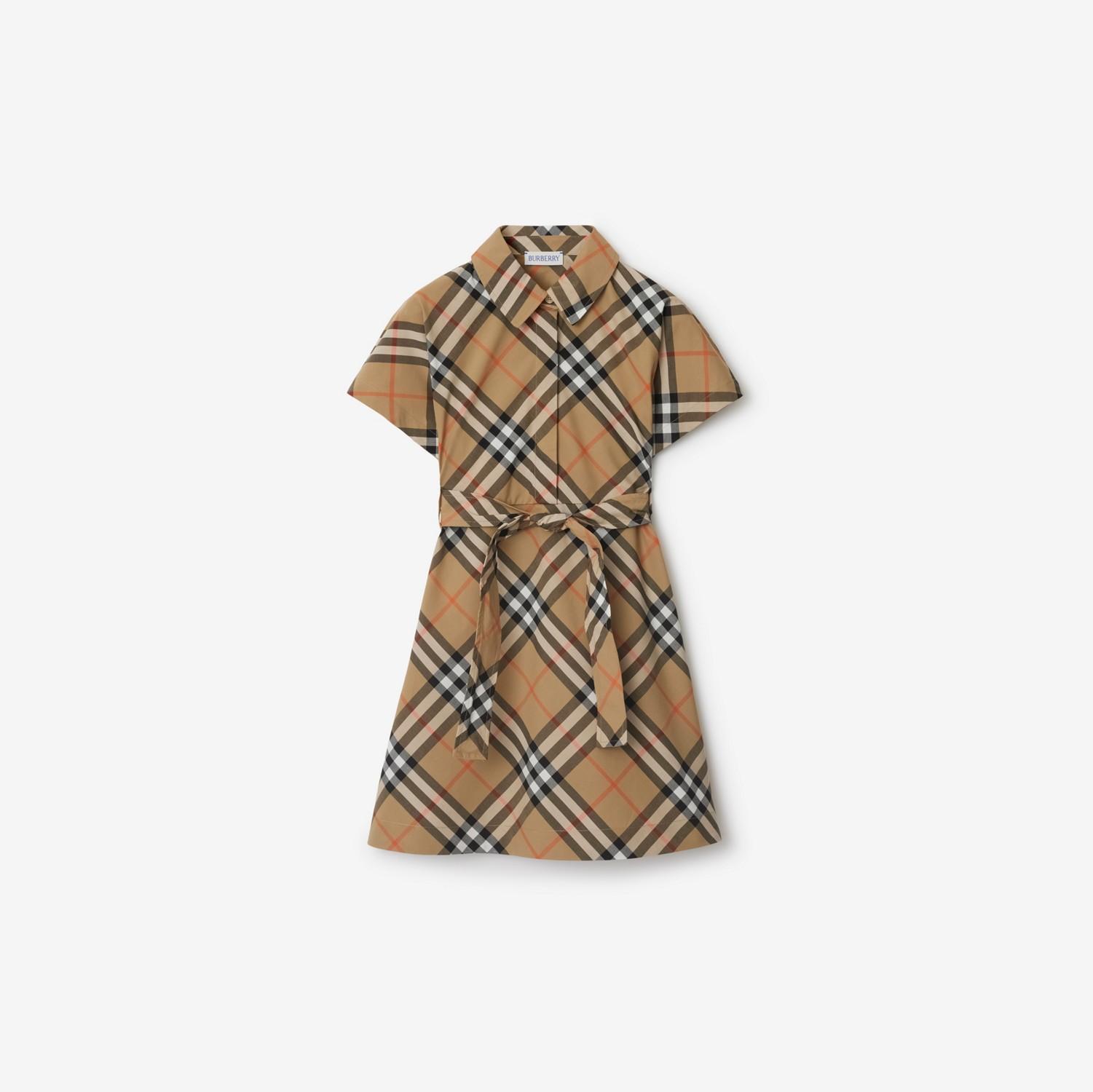 Check Cotton Shirt Dress by BURBERRY