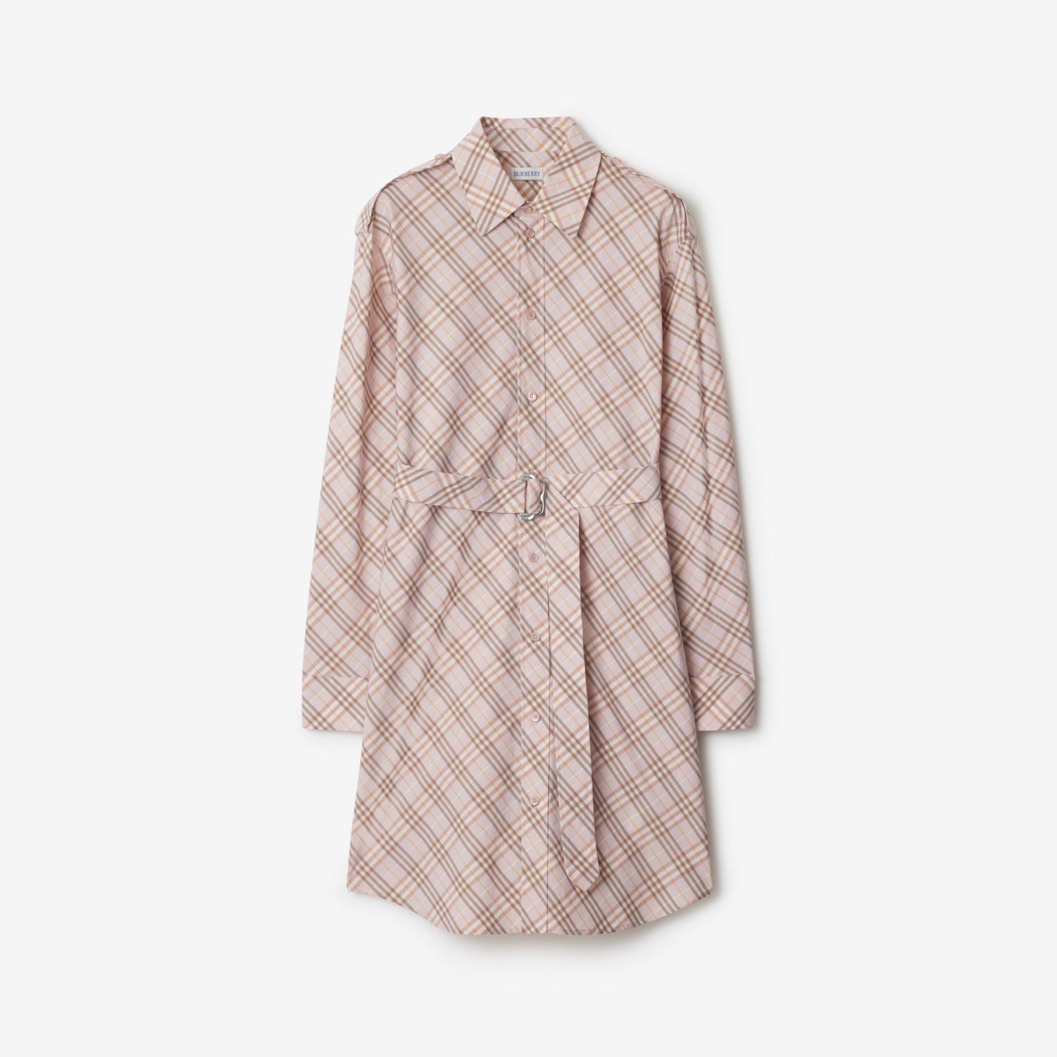 Check Cotton Shirt Dress by BURBERRY