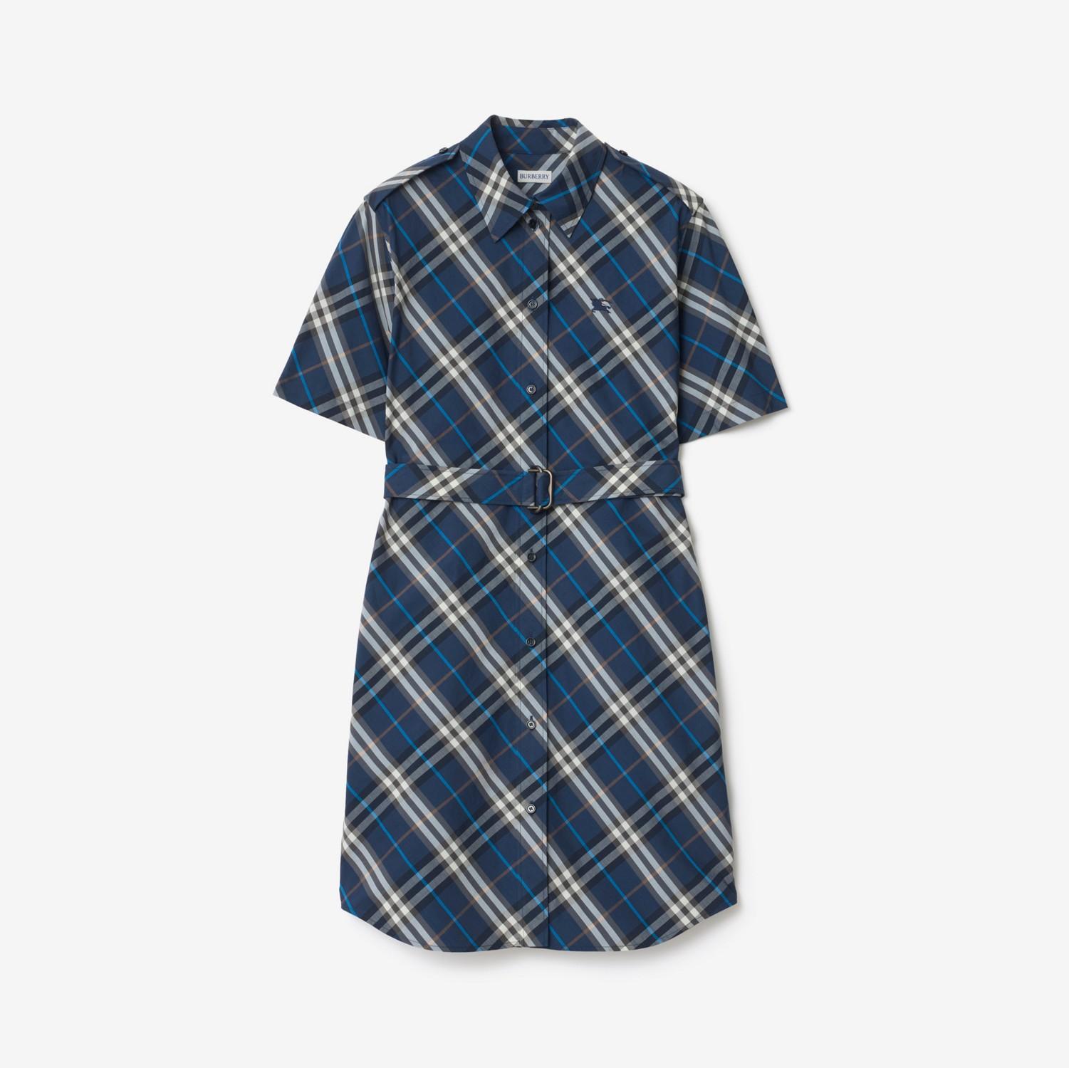 Check Cotton Shirt Dress by BURBERRY