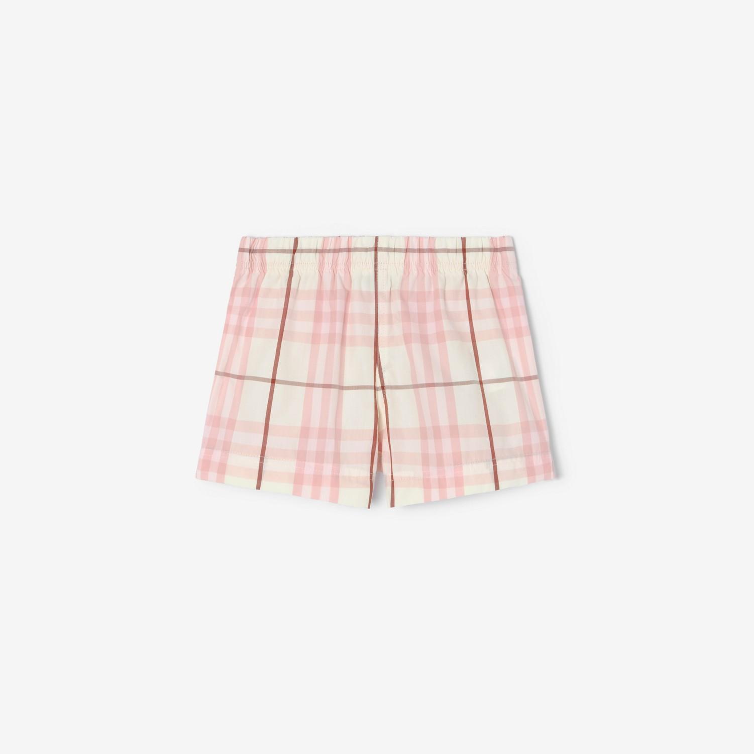 Check Cotton Shorts by BURBERRY