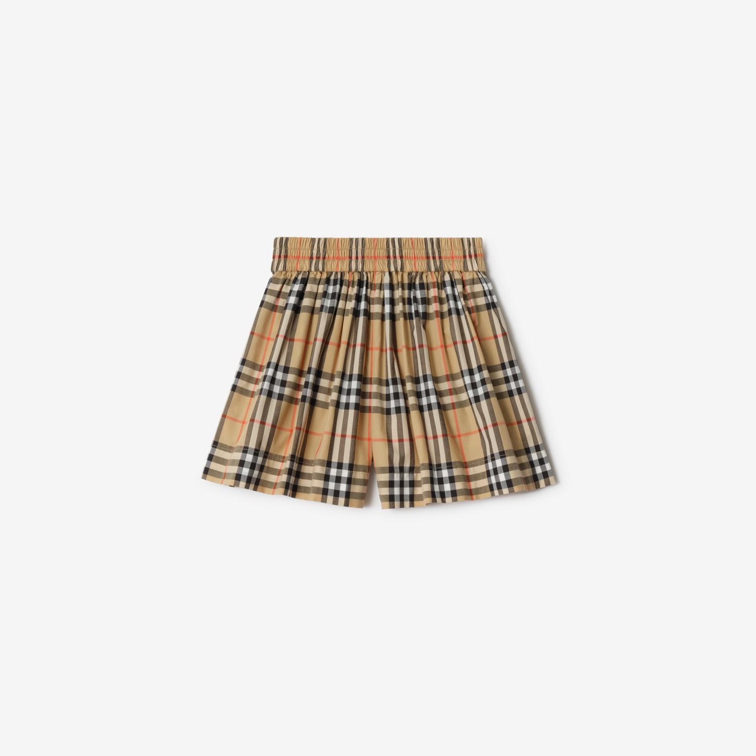 Check Cotton Shorts by BURBERRY