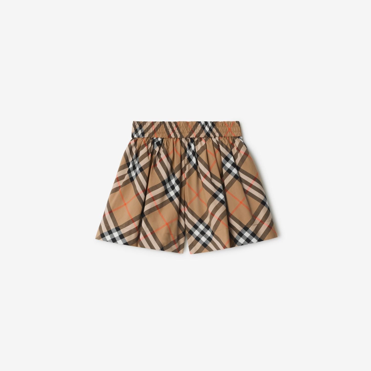 Check Cotton Shorts by BURBERRY