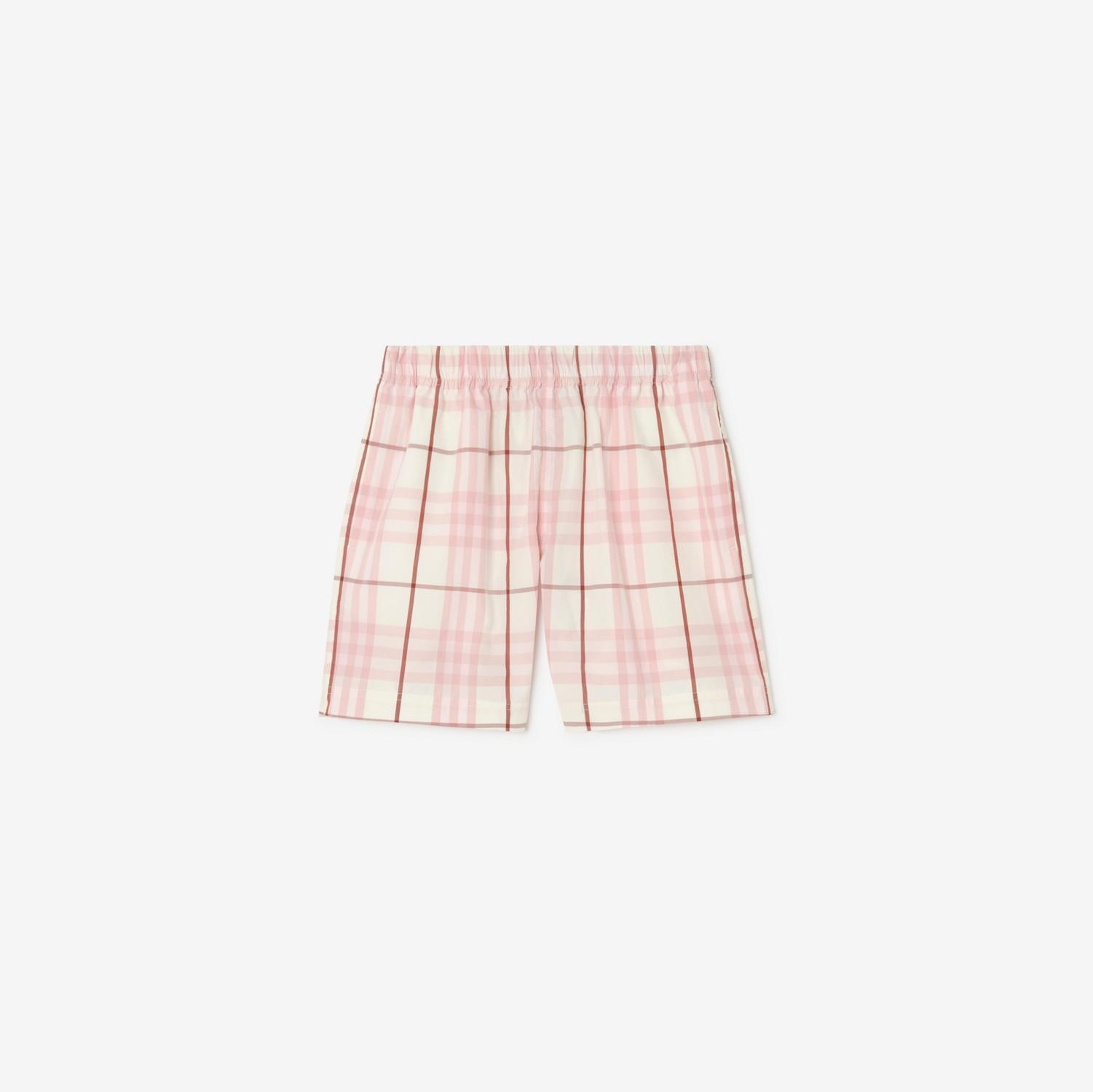 Check Cotton Shorts by BURBERRY