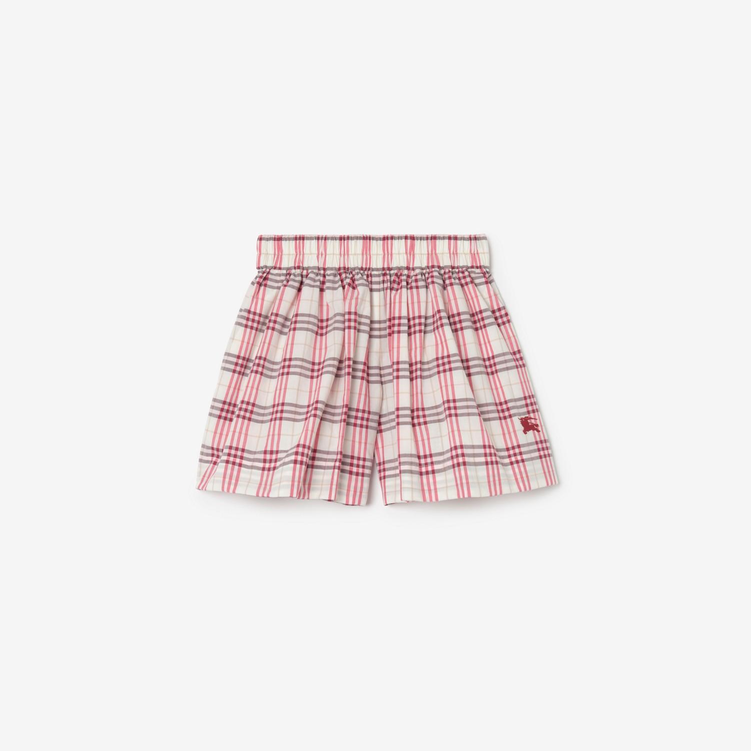 Check Cotton Shorts by BURBERRY