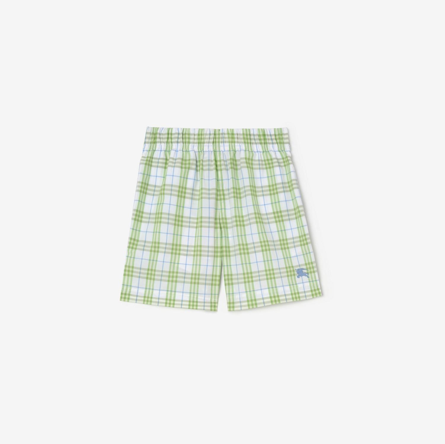 Check Cotton Shorts by BURBERRY
