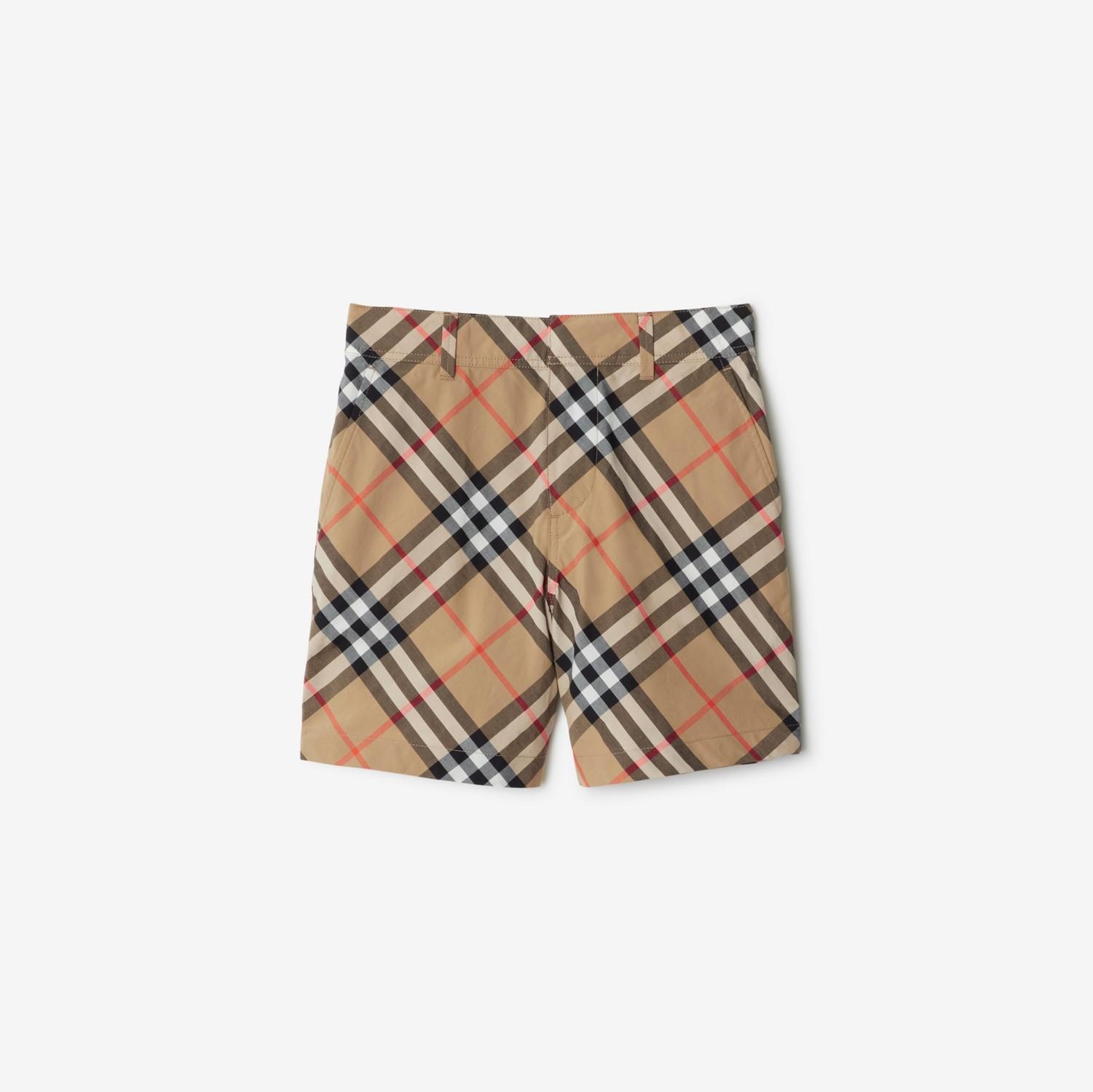 Check Cotton Shorts by BURBERRY