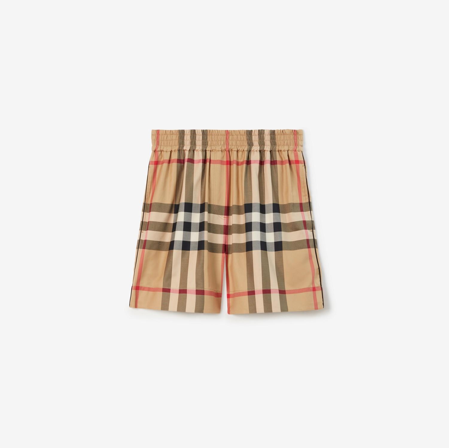 Check Cotton Shorts by BURBERRY