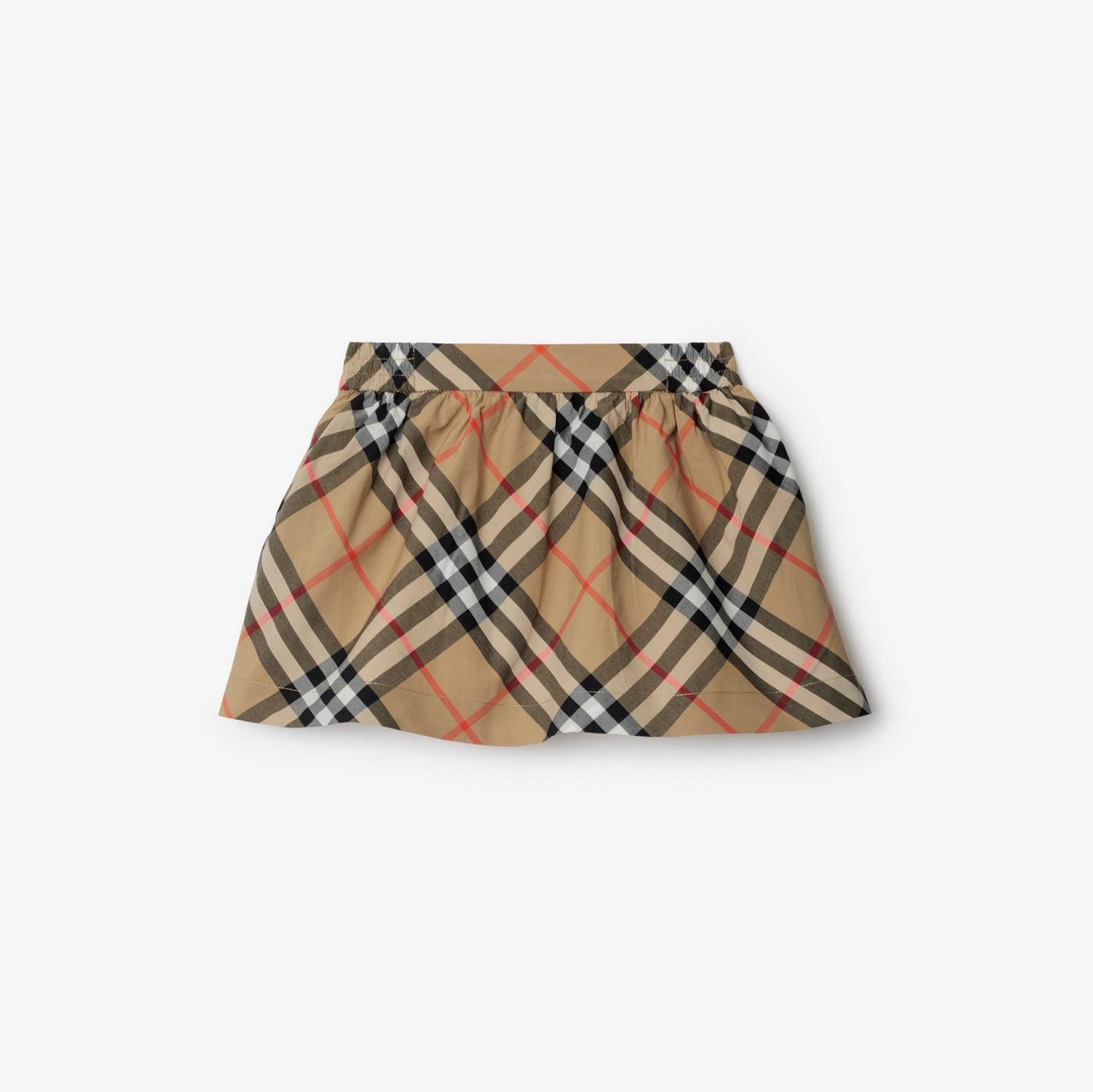 Check Cotton Skirt by BURBERRY