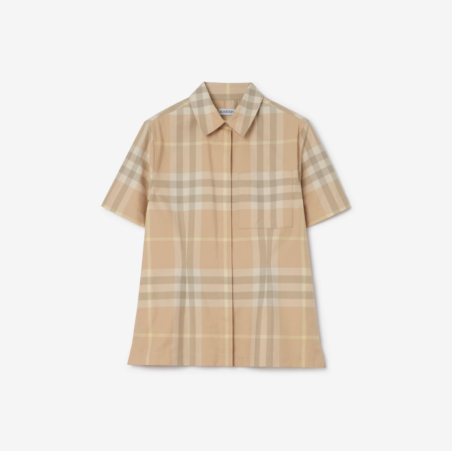 Check Cotton Twill Shirt by BURBERRY