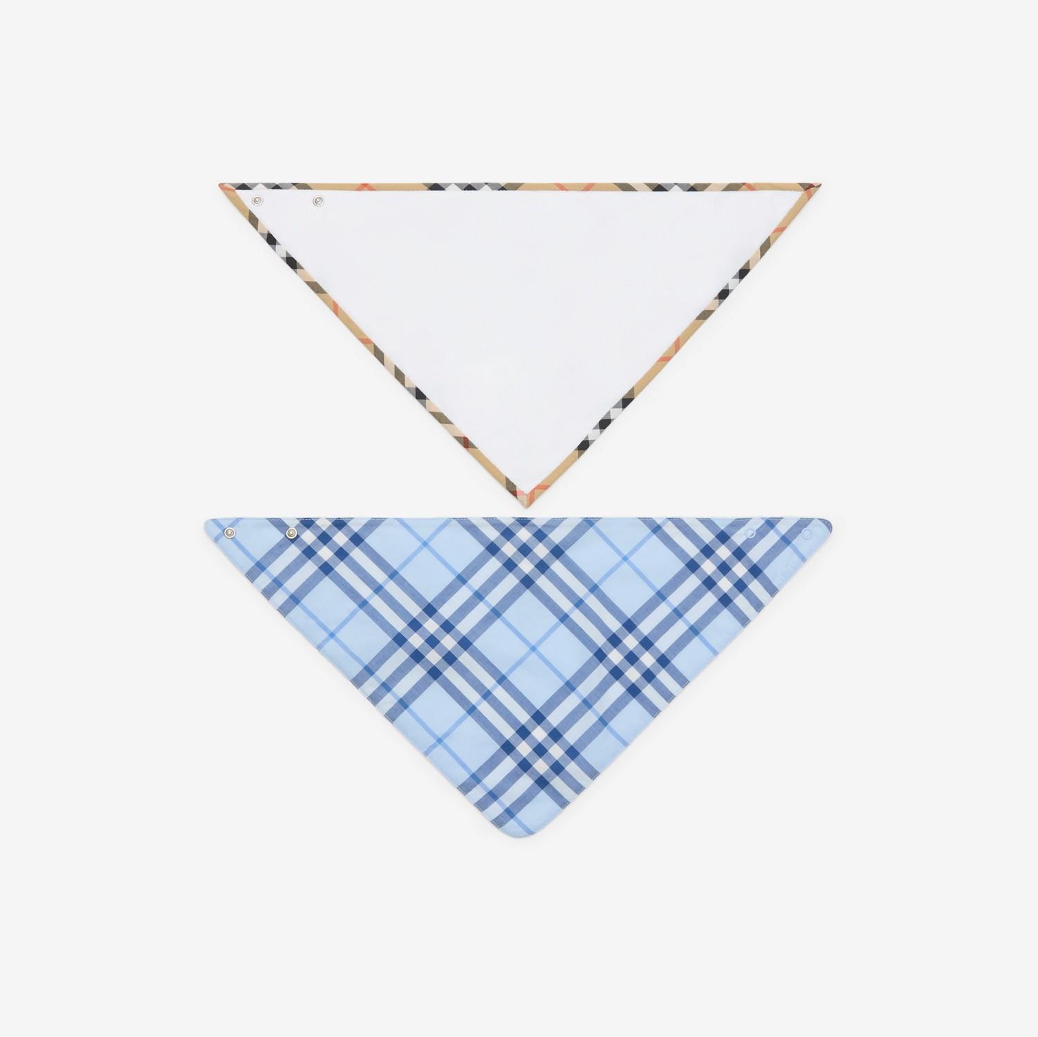 Check Cotton Two-piece Bib Set by BURBERRY