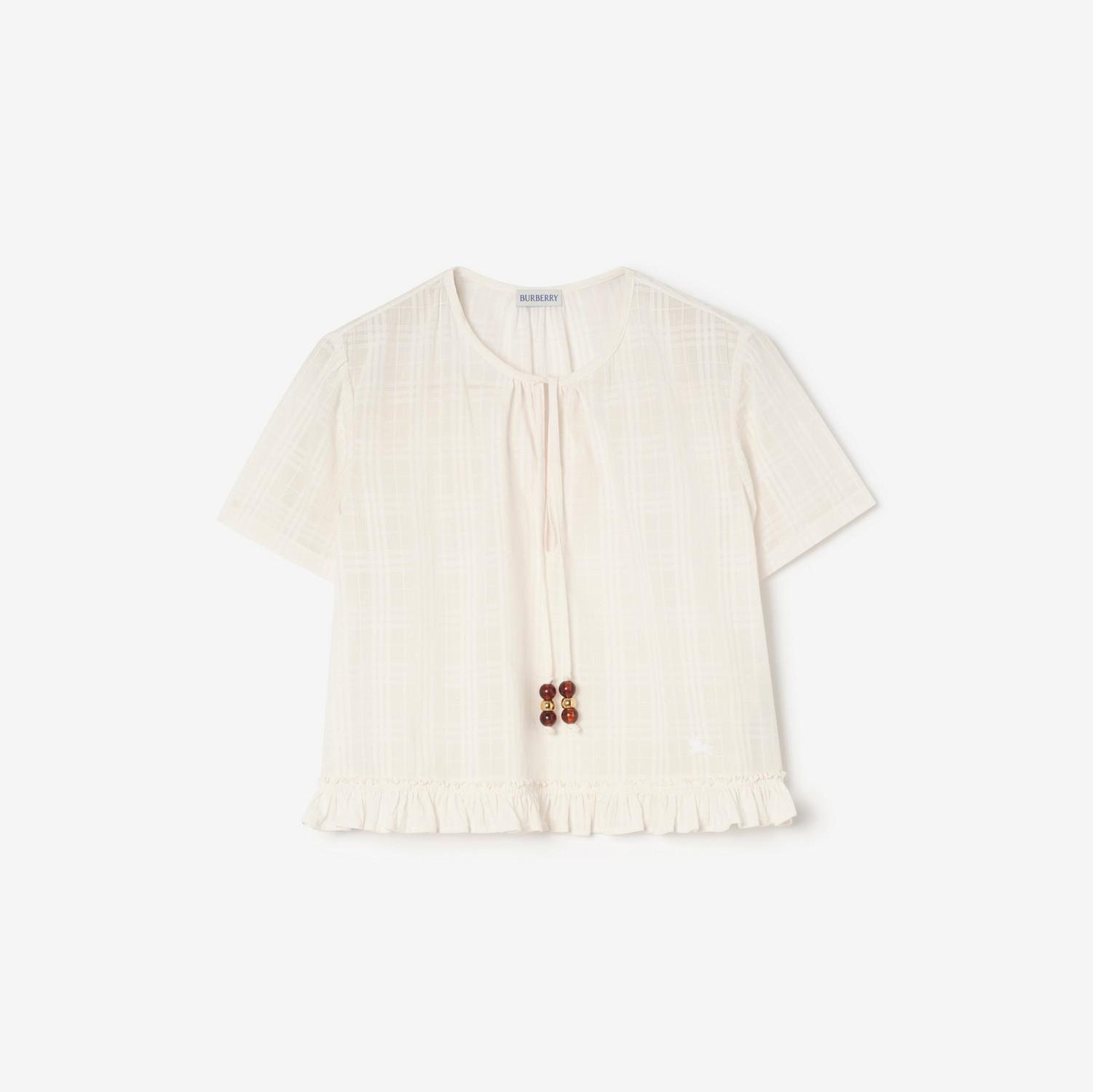 Check Cotton Voile Blouse by BURBERRY