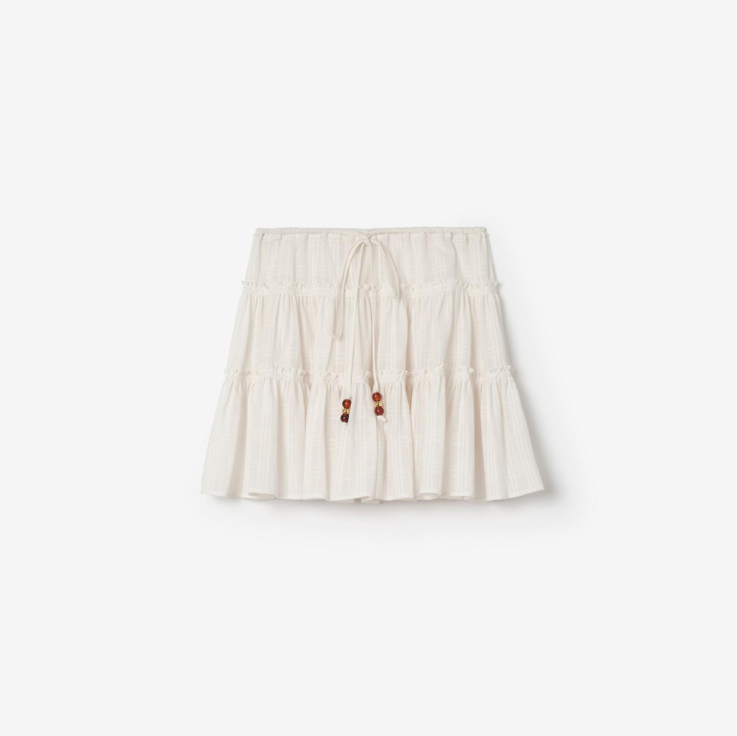 Check Cotton Voile Skirt by BURBERRY