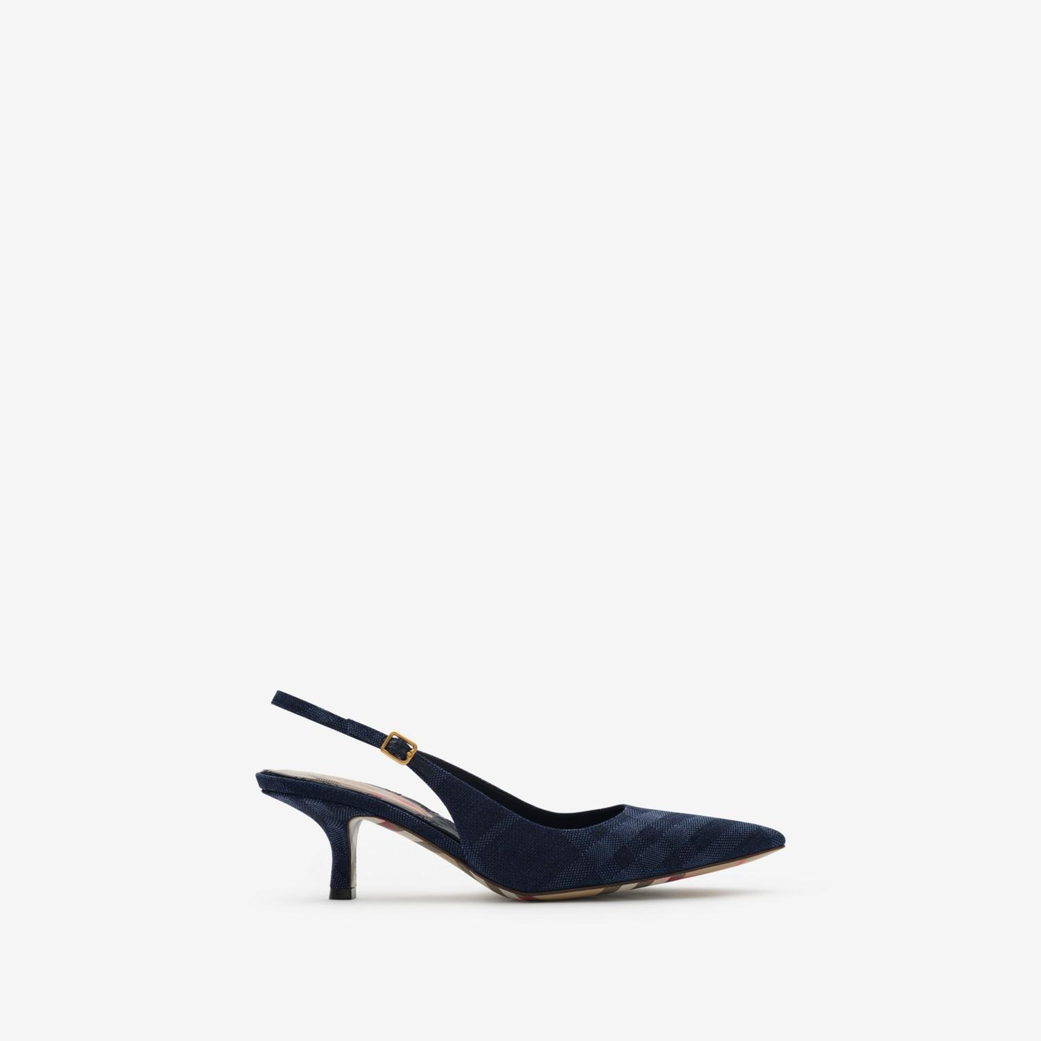 Check Dame Slingback Pumps​ by BURBERRY