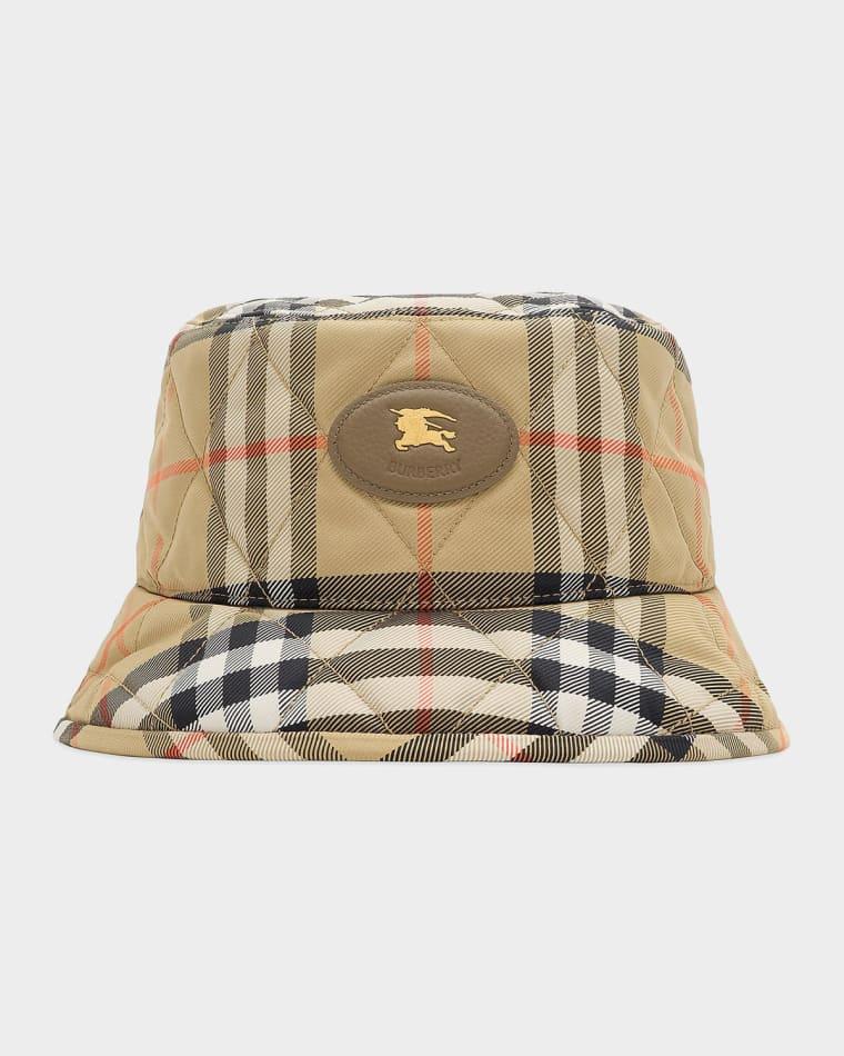 Check EKD Quilted Bucket Hat by BURBERRY