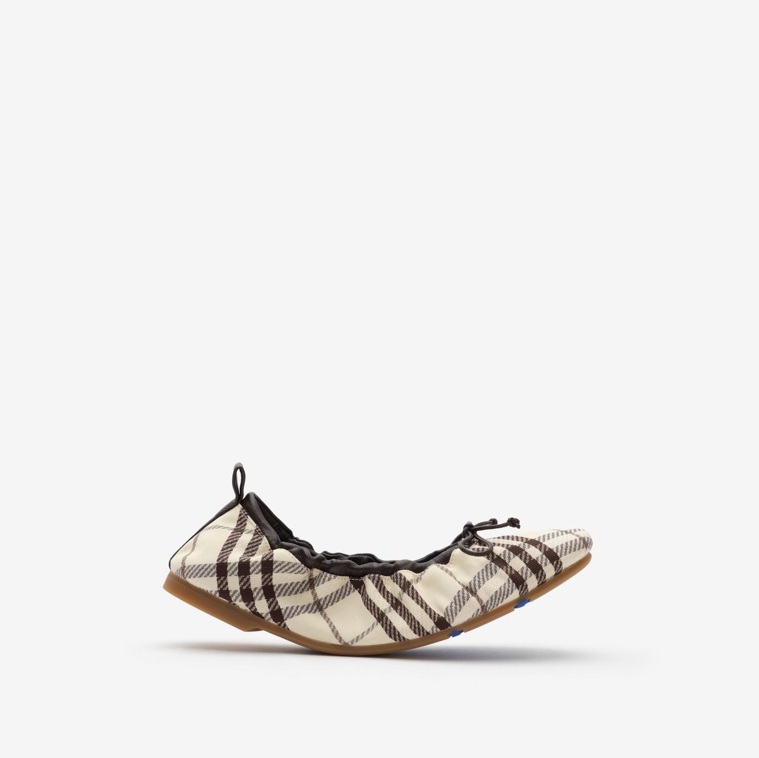 Check Fawn Ballerinas​ by BURBERRY