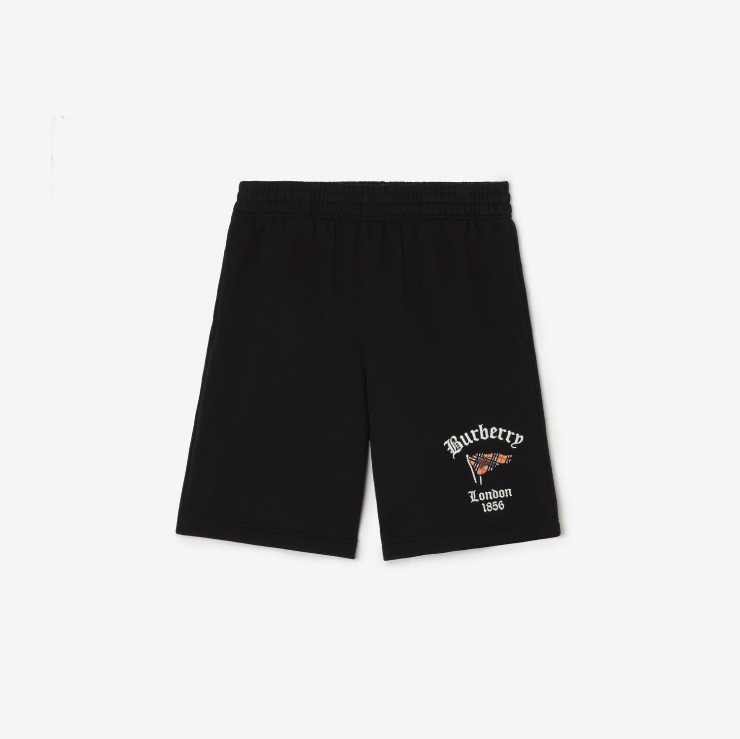 Check Flag Cotton Shorts by BURBERRY