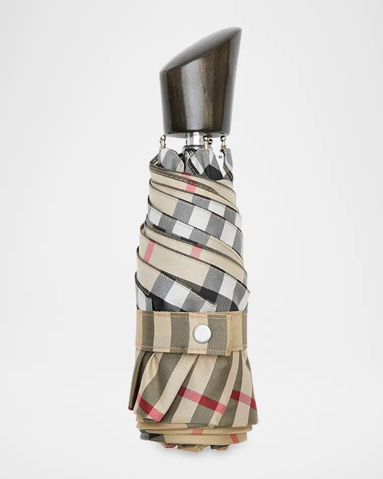 Check Folding Umbrella by BURBERRY
