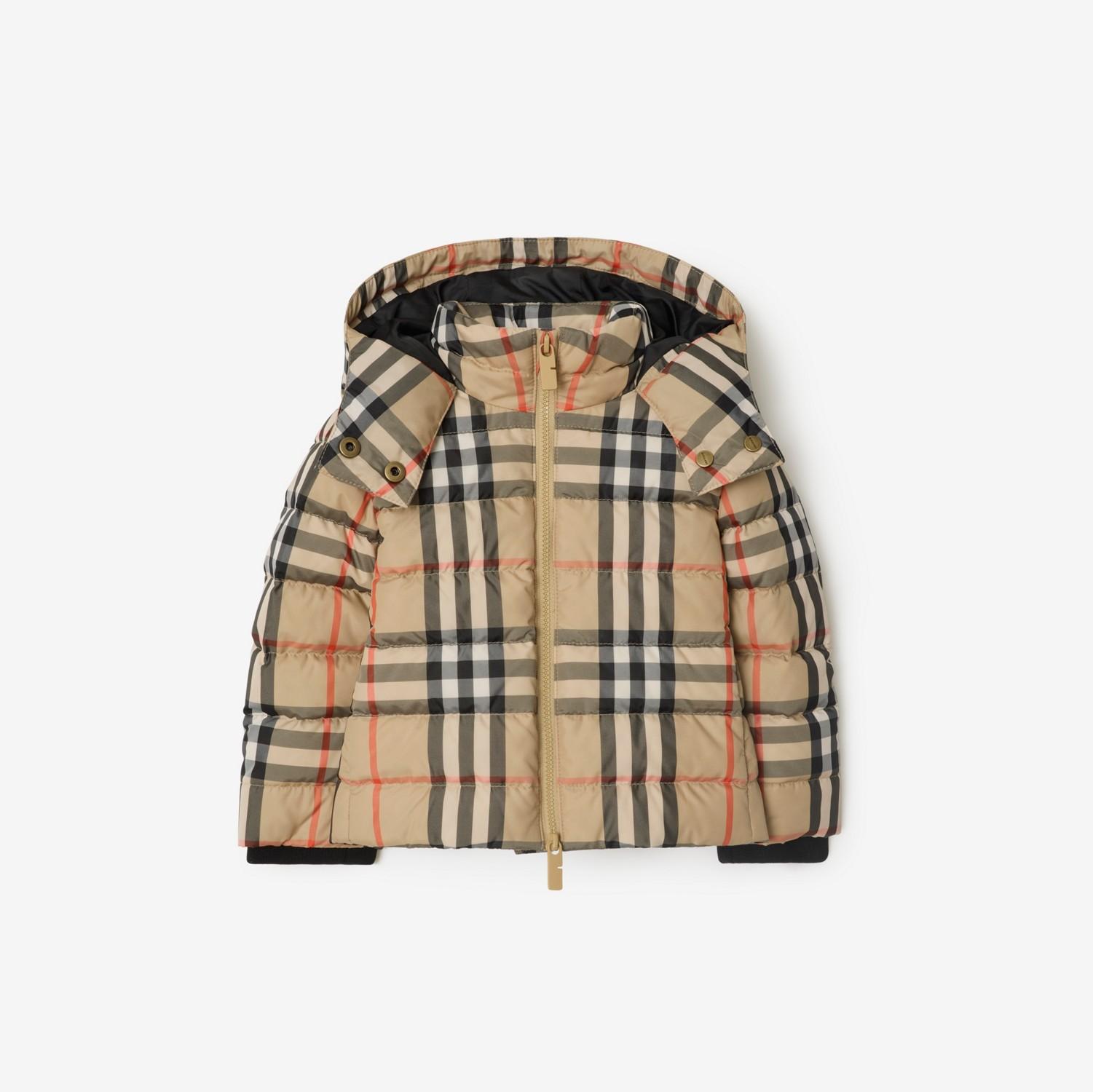 Check Hooded Puffer Jacket by BURBERRY