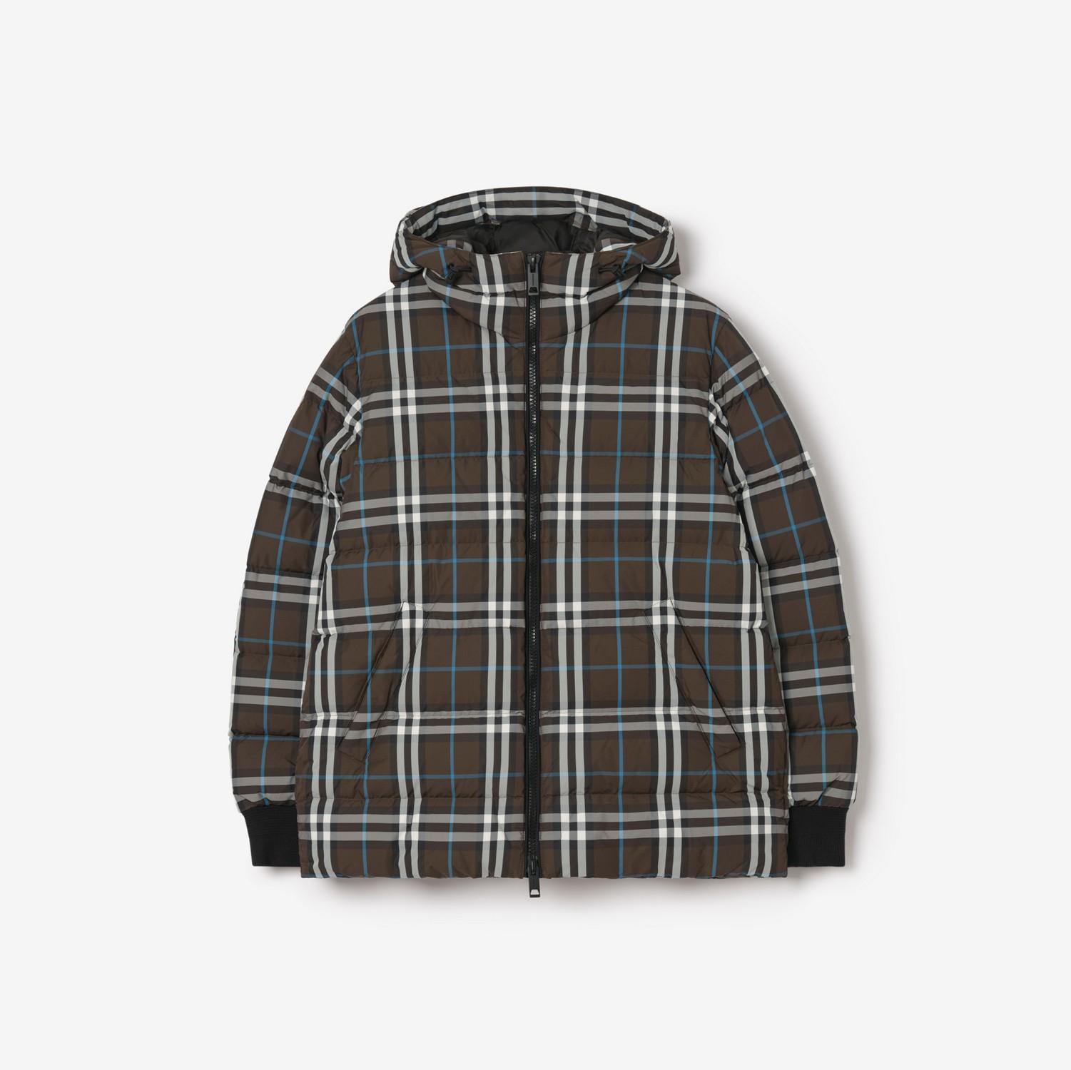 Check Hooded Puffer Jacket by BURBERRY