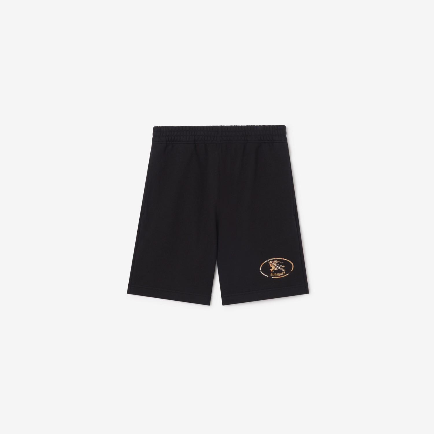 Check Knight Stamp Cotton Shorts by BURBERRY