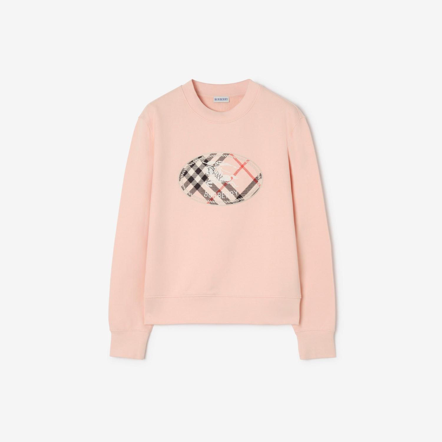 Check Knight Stamp Cotton Sweatshirt by BURBERRY