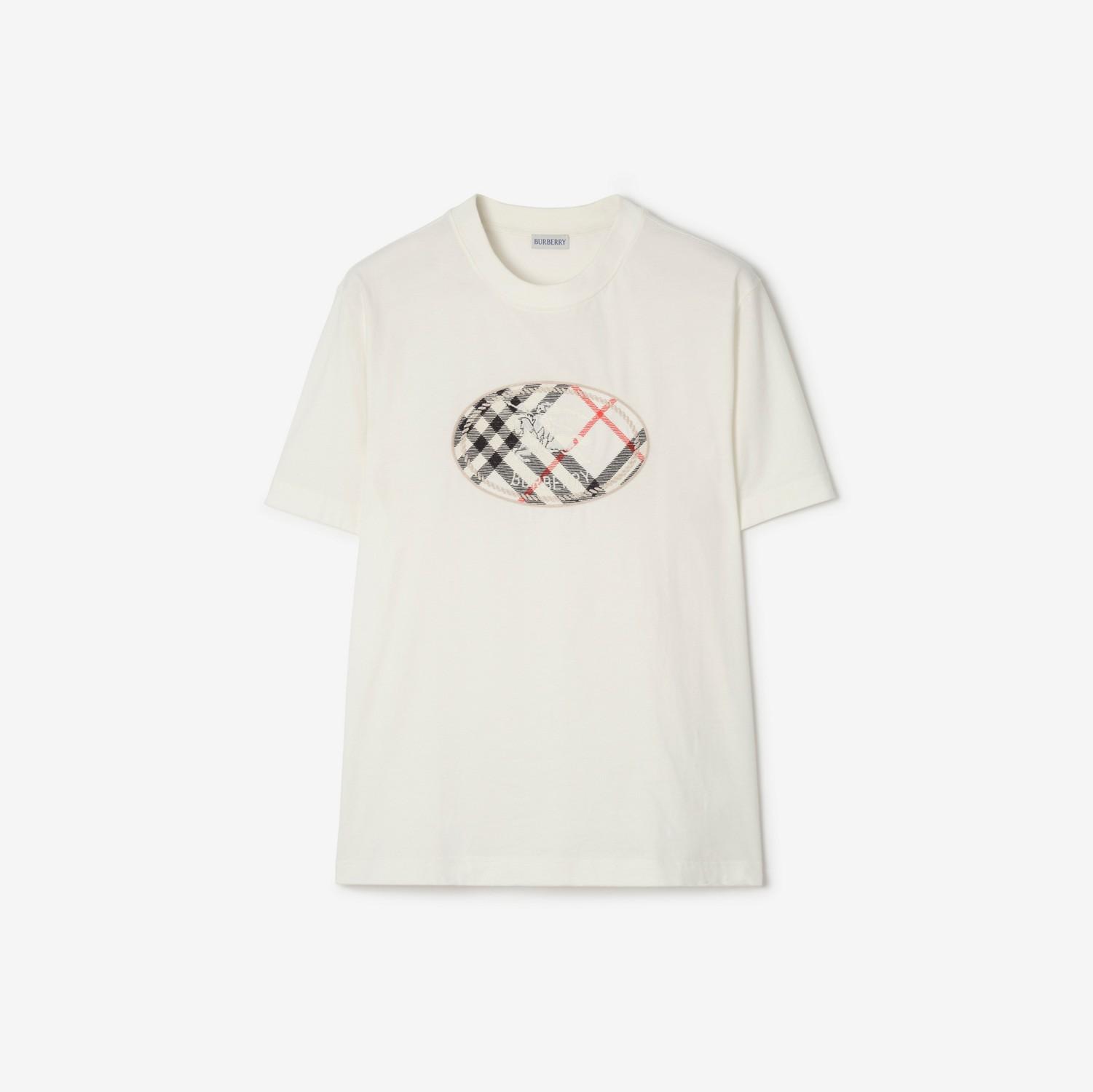 Check Knight Stamp Cotton T-shirt by BURBERRY