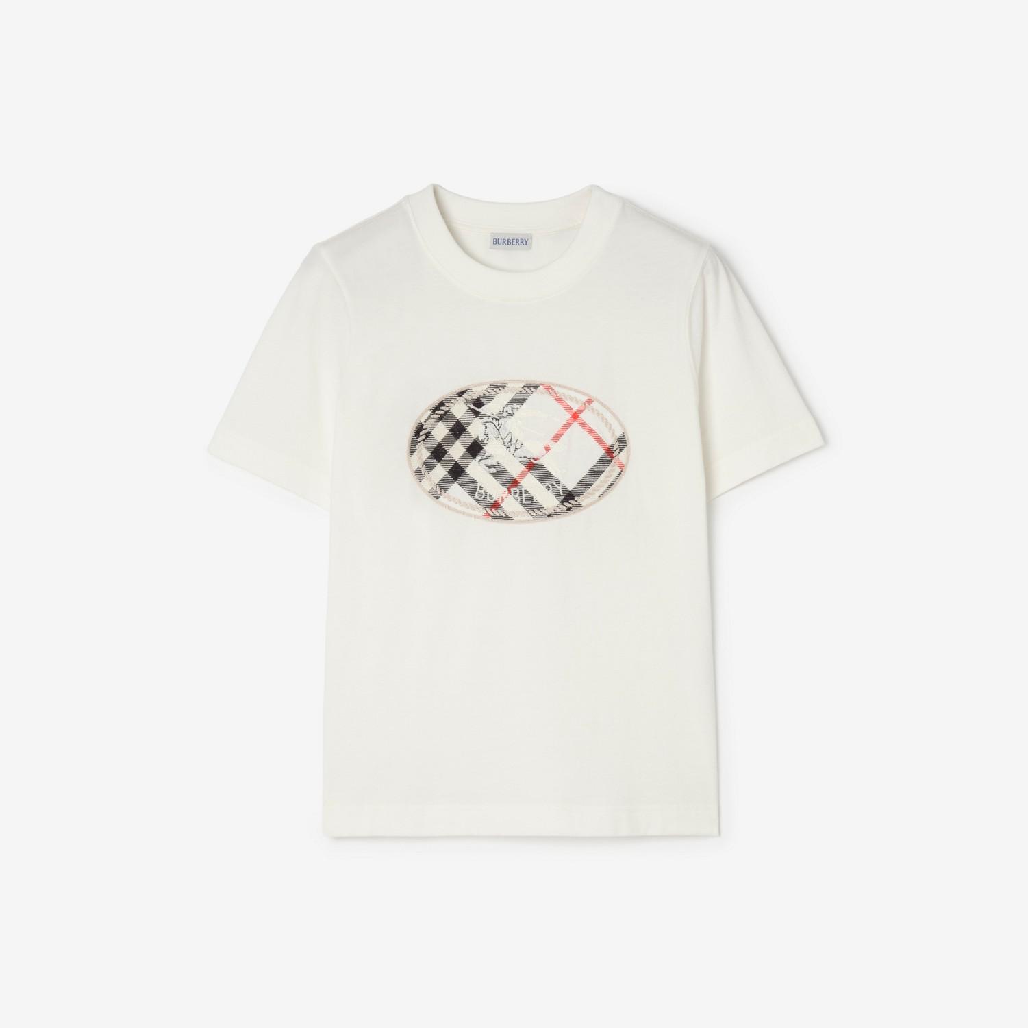Check Knight Stamp Cotton T-shirt by BURBERRY