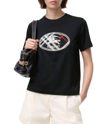 Check Knight Stamp Cotton T-shirt by BURBERRY