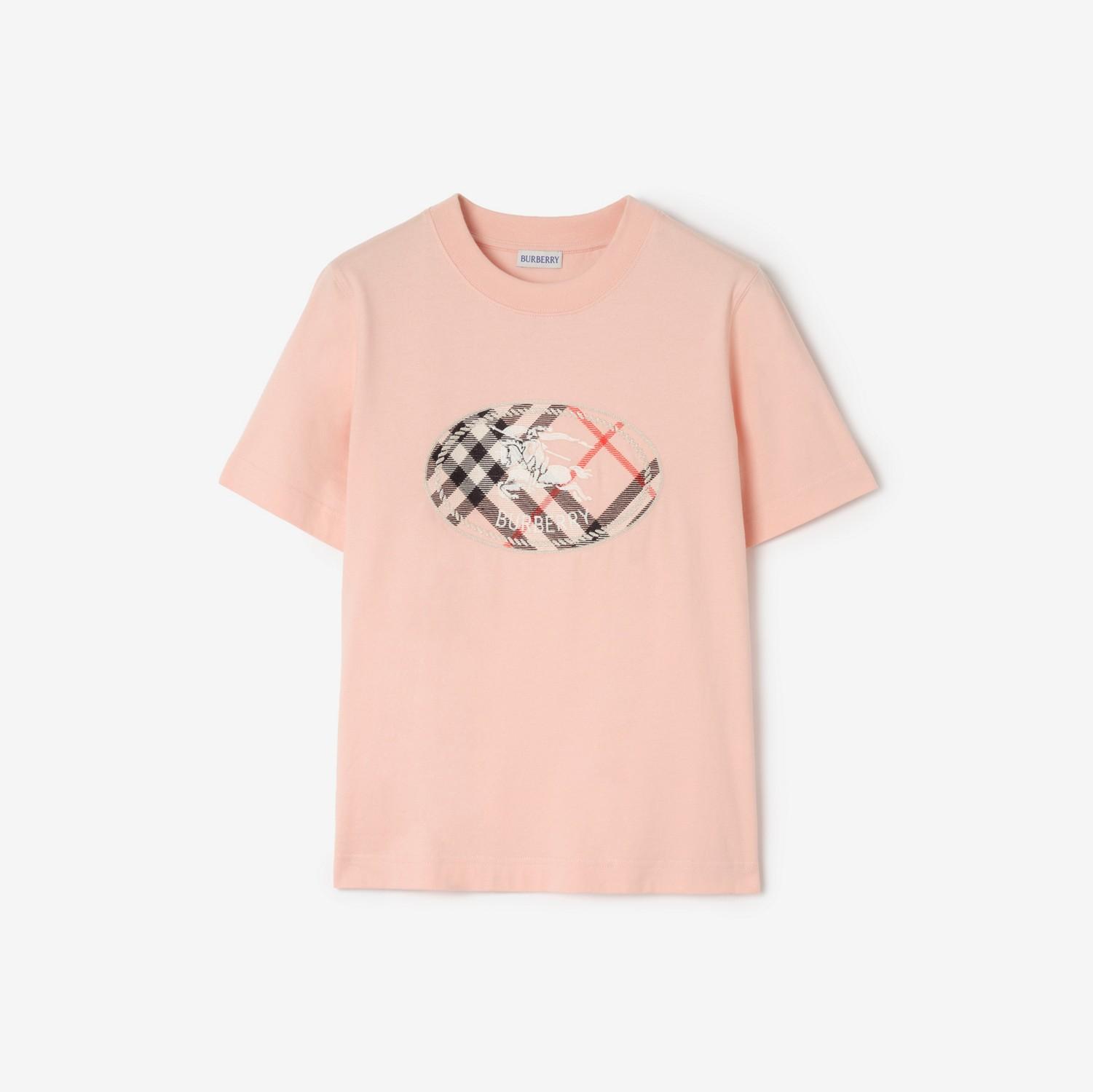 Check Knight Stamp Cotton T-shirt by BURBERRY