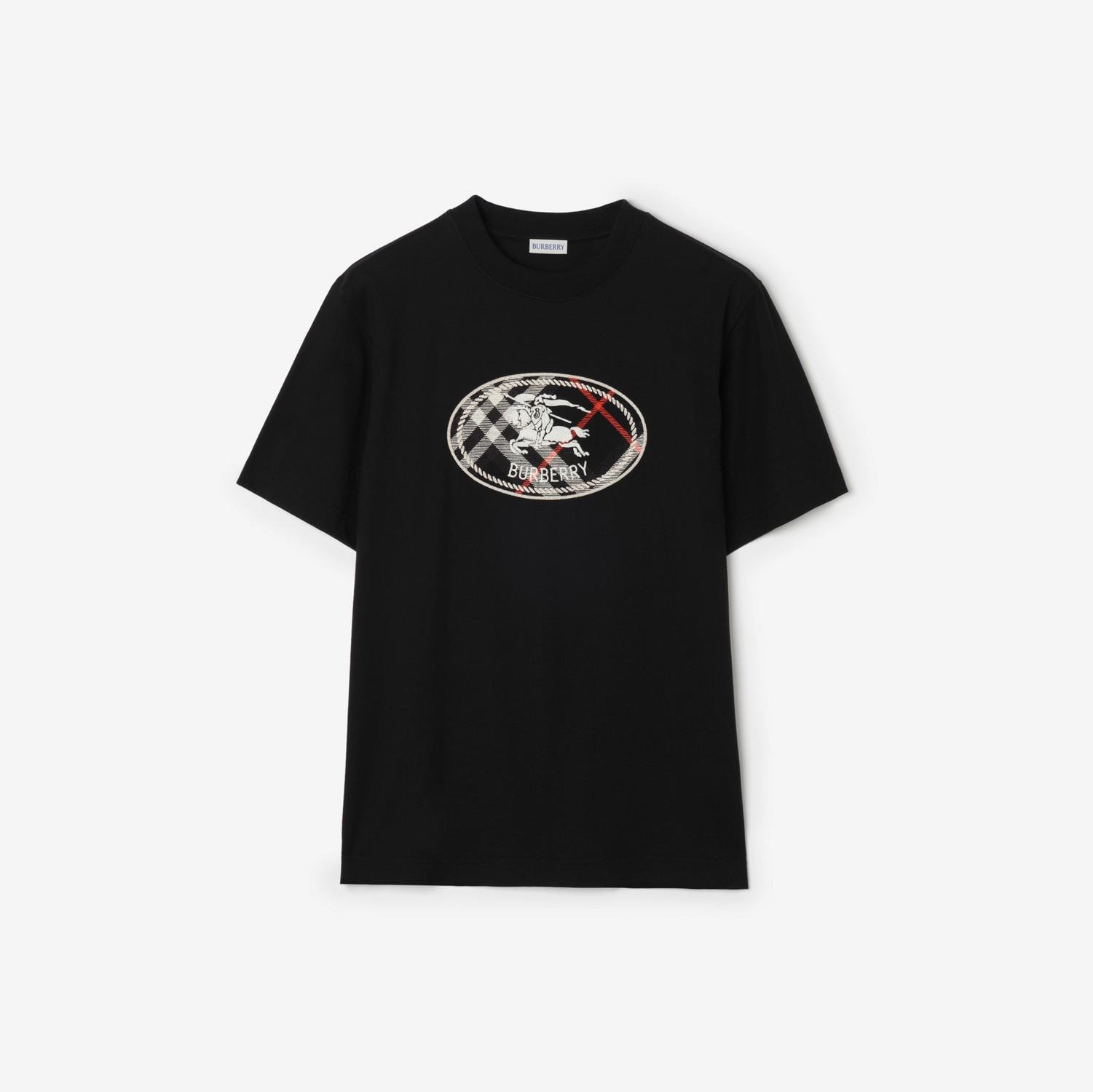 Check Knight Stamp Cotton T-shirt by BURBERRY