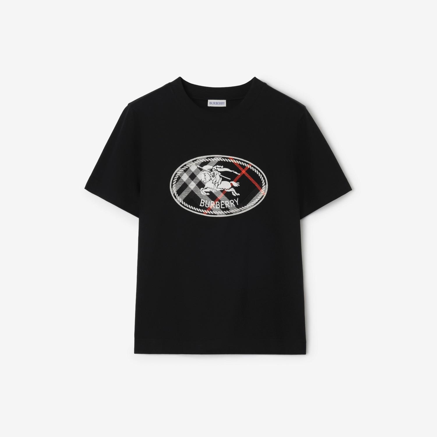 Check Knight Stamp Cotton T-shirt by BURBERRY