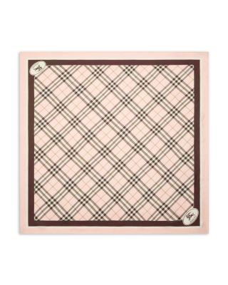 Check Knight Stamp Silk Scarf by BURBERRY