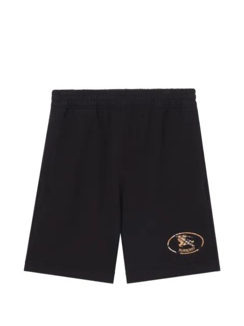 Check Knight Stamp cotton shorts by BURBERRY