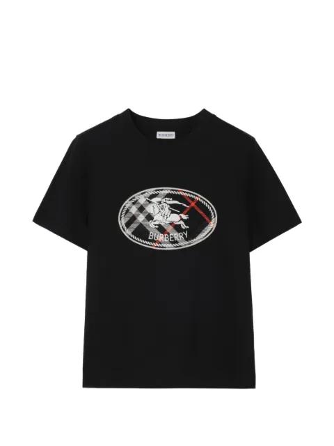 Check Knight-stamp cotton T-shirt by BURBERRY