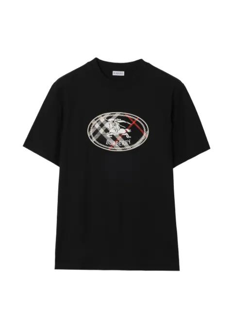 Check Knight stamp cotton T-shirt by BURBERRY