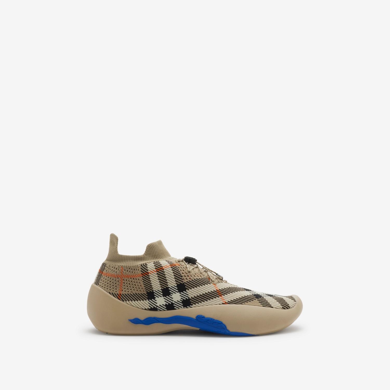 Check Knit Neptune Sneakers by BURBERRY