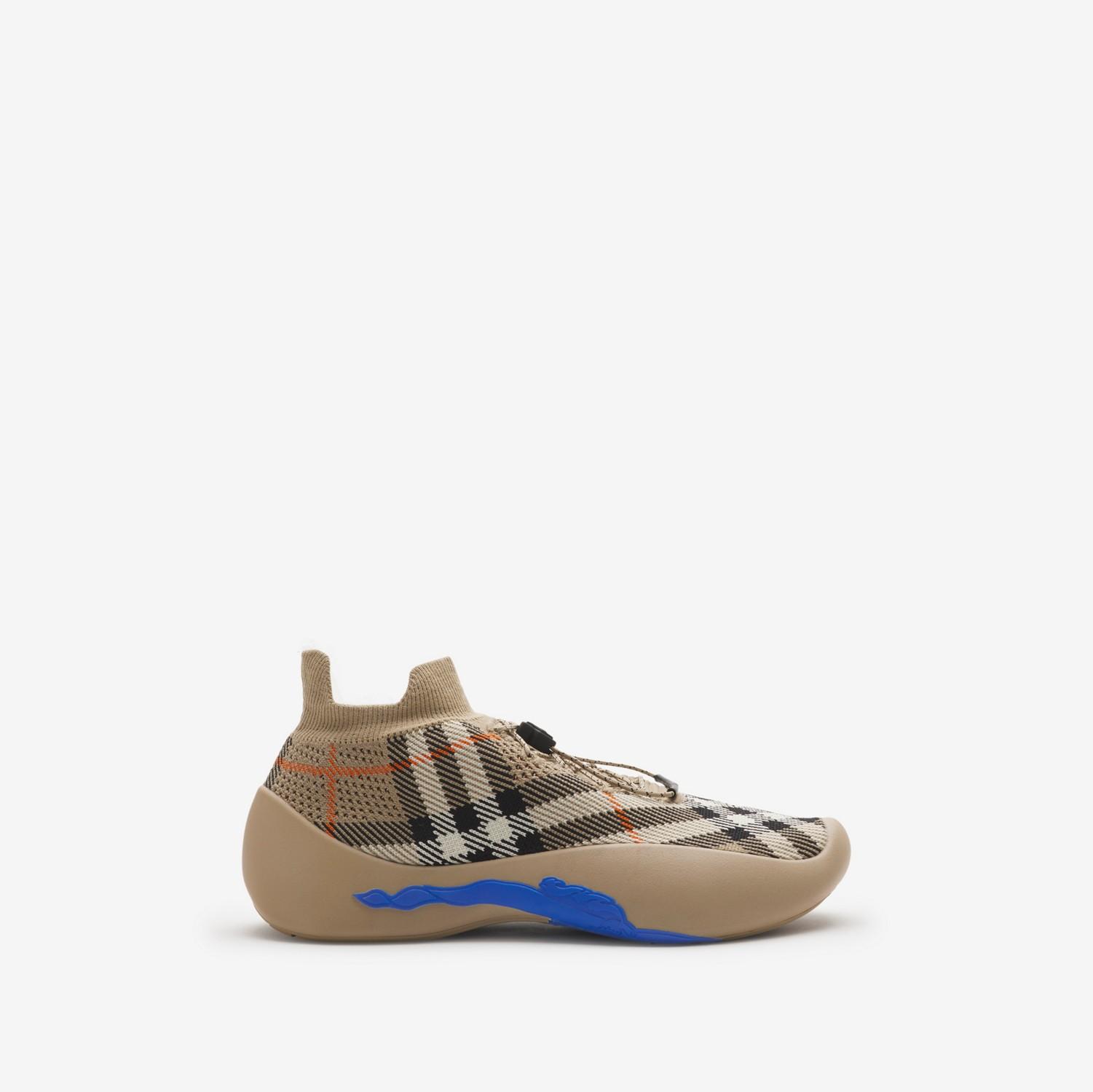 Check Knit Neptune Sneakers by BURBERRY