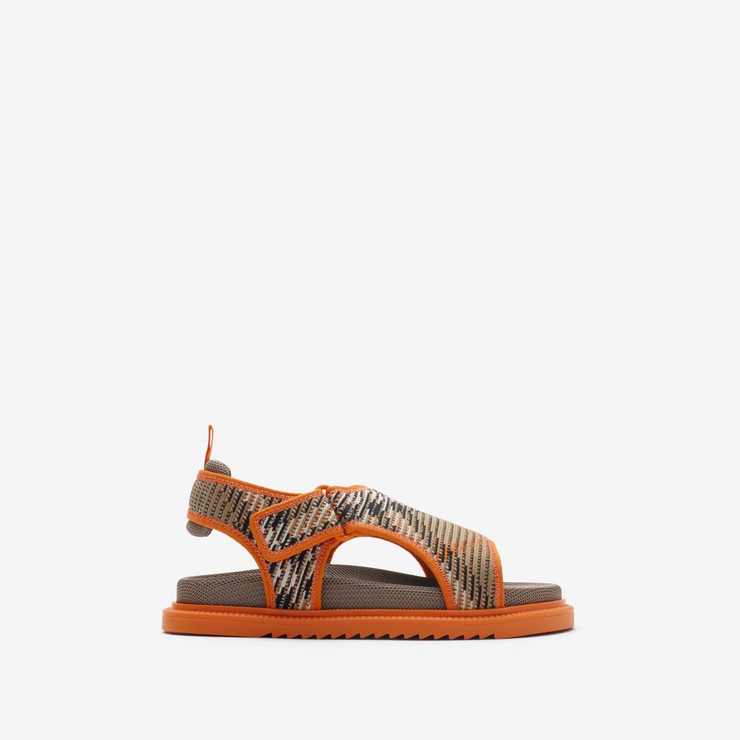 Check Knit Sandals by BURBERRY