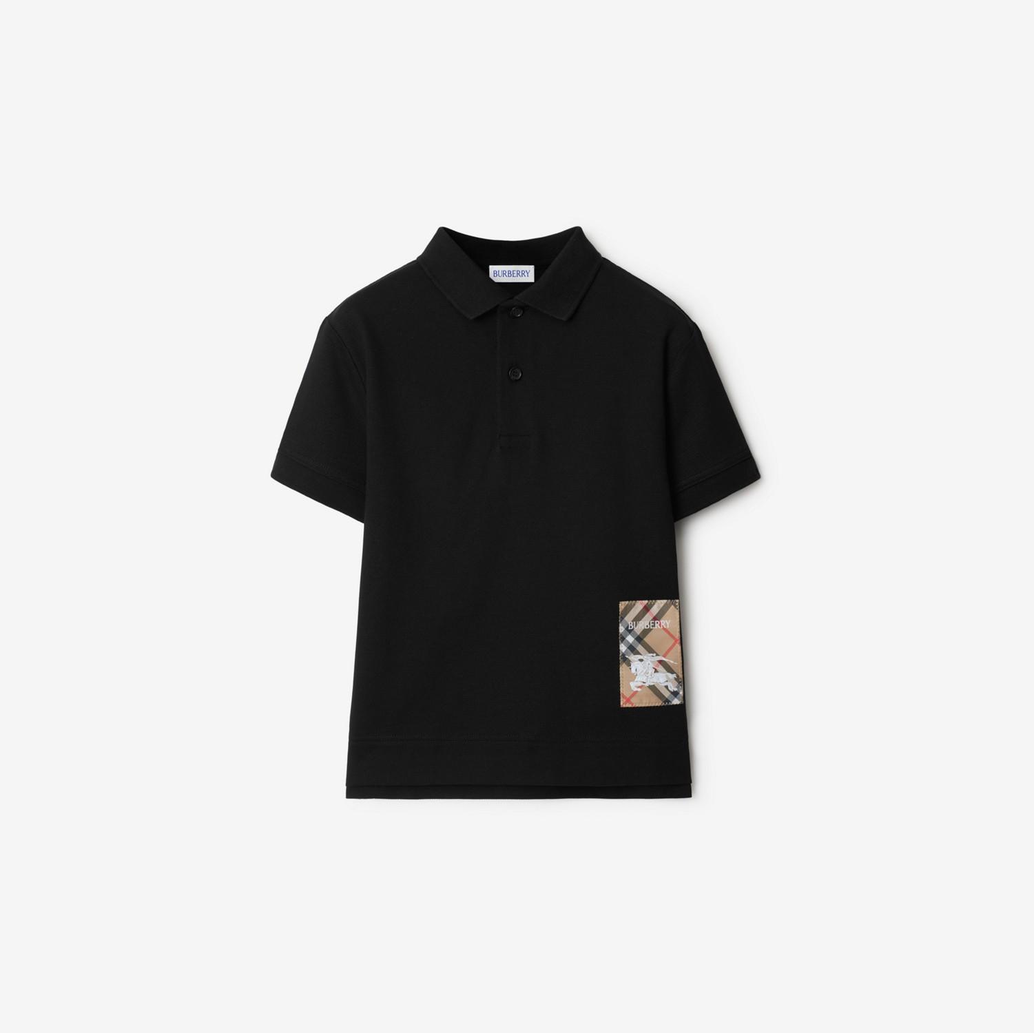 Check Label Cotton Polo Shirt by BURBERRY