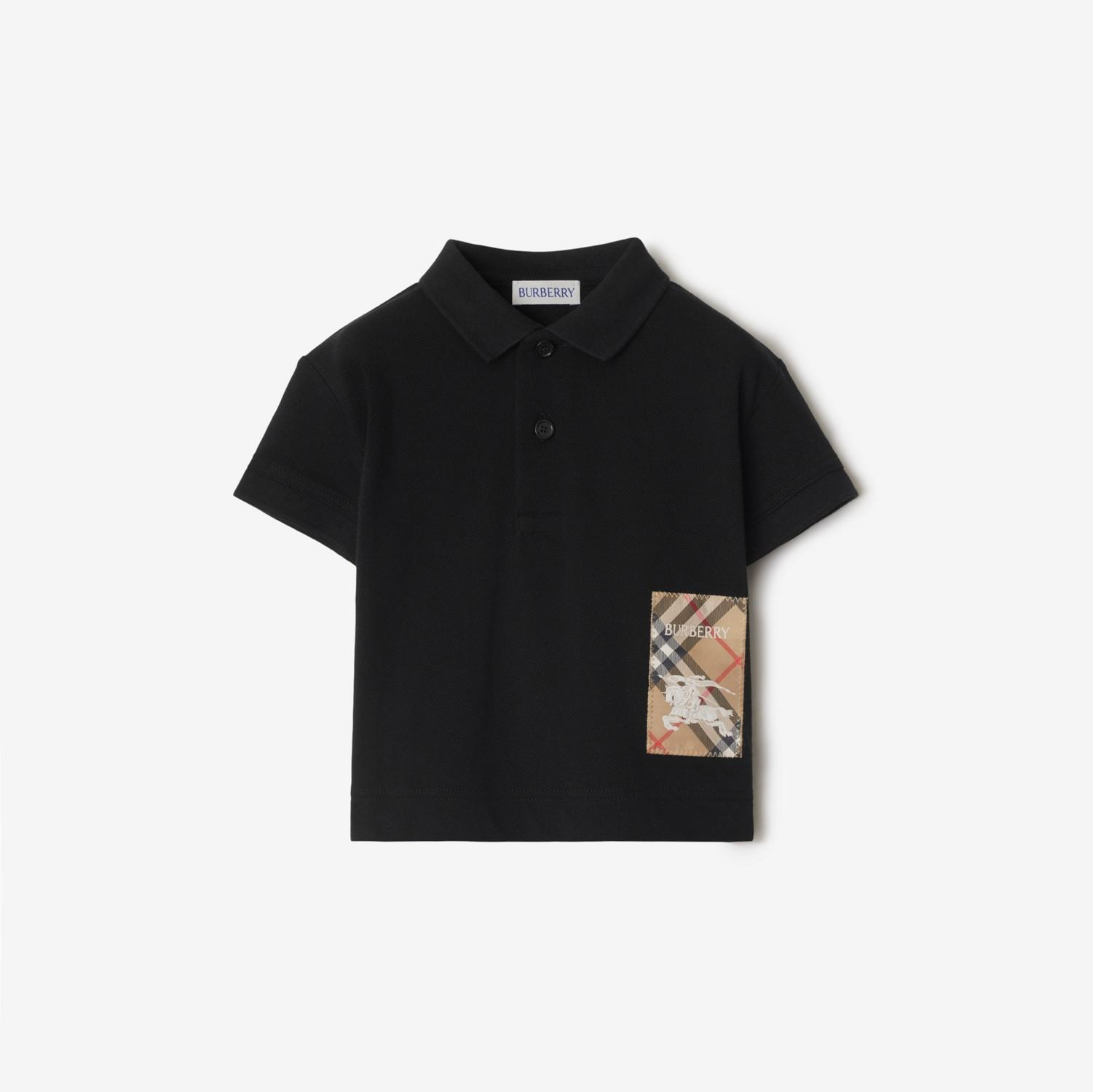 Check Label Cotton Polo Shirt by BURBERRY