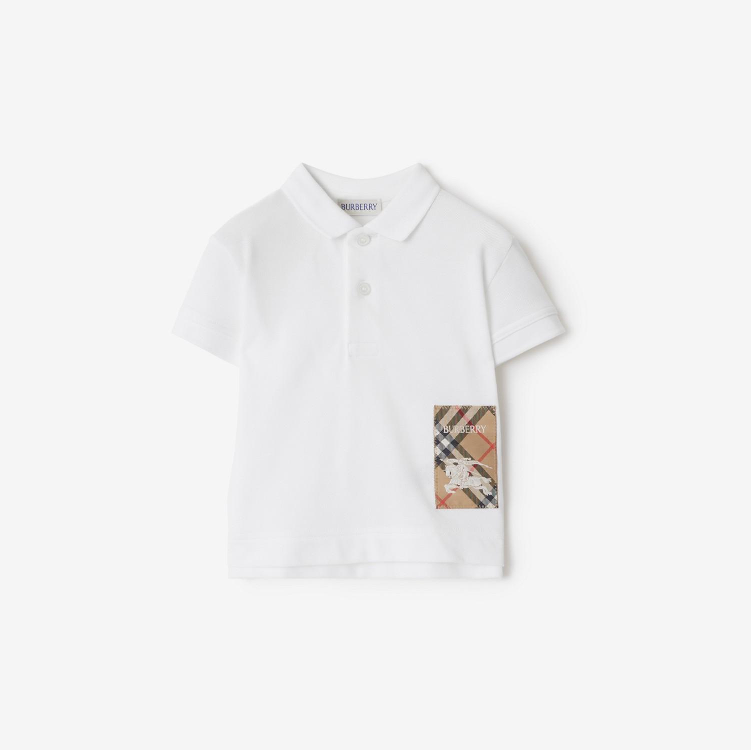 Check Label Cotton Polo Shirt by BURBERRY