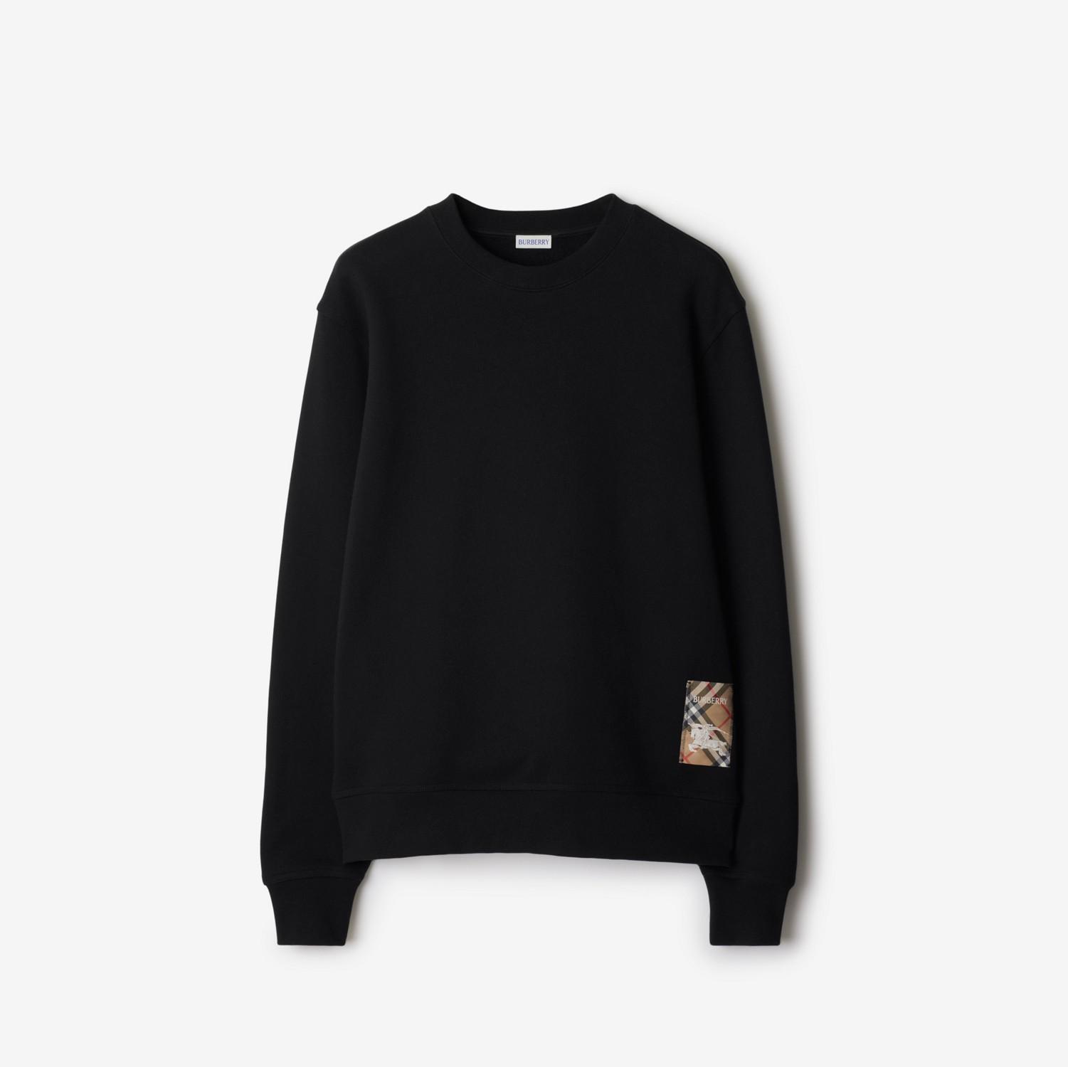 Check Label Cotton Sweatshirt by BURBERRY