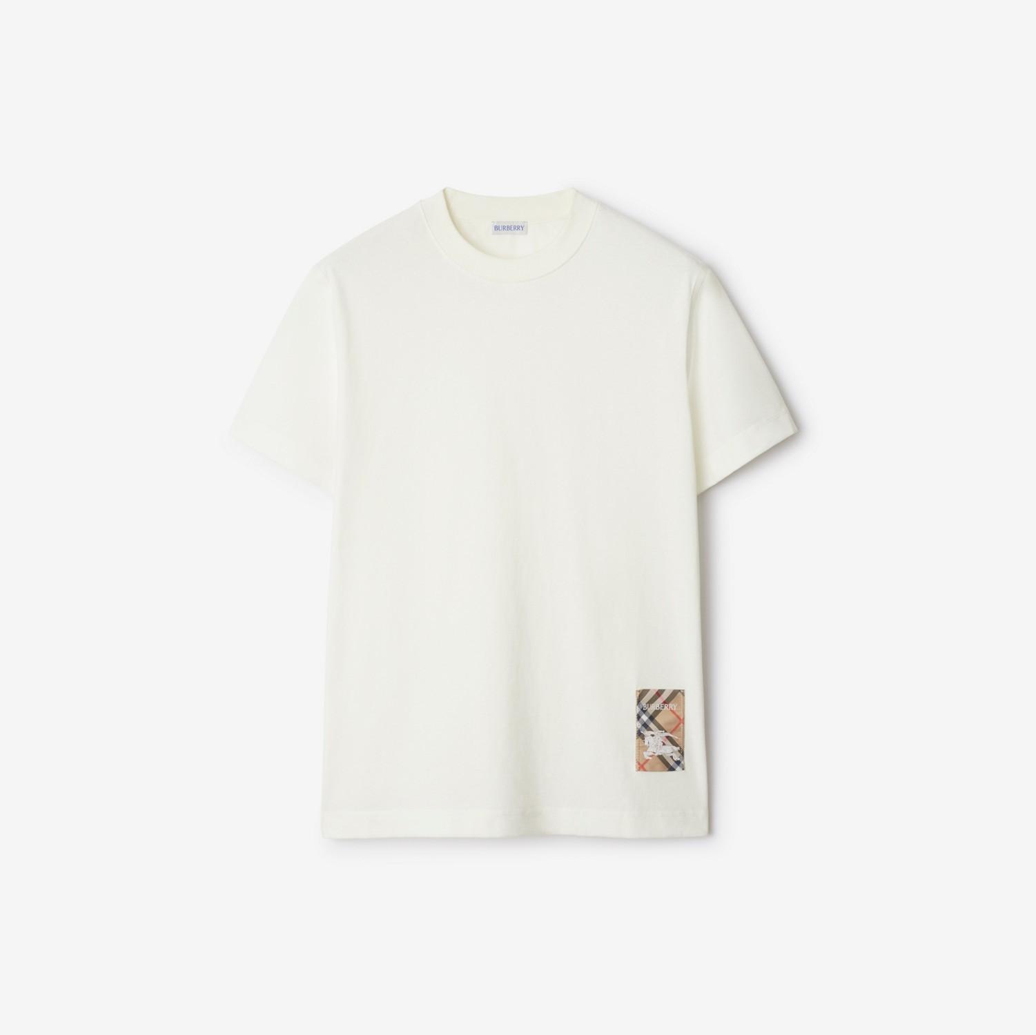 Check Label Cotton T-shirt by BURBERRY