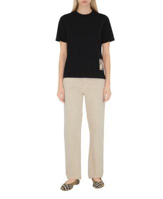 Check Label Cotton T-shirt by BURBERRY