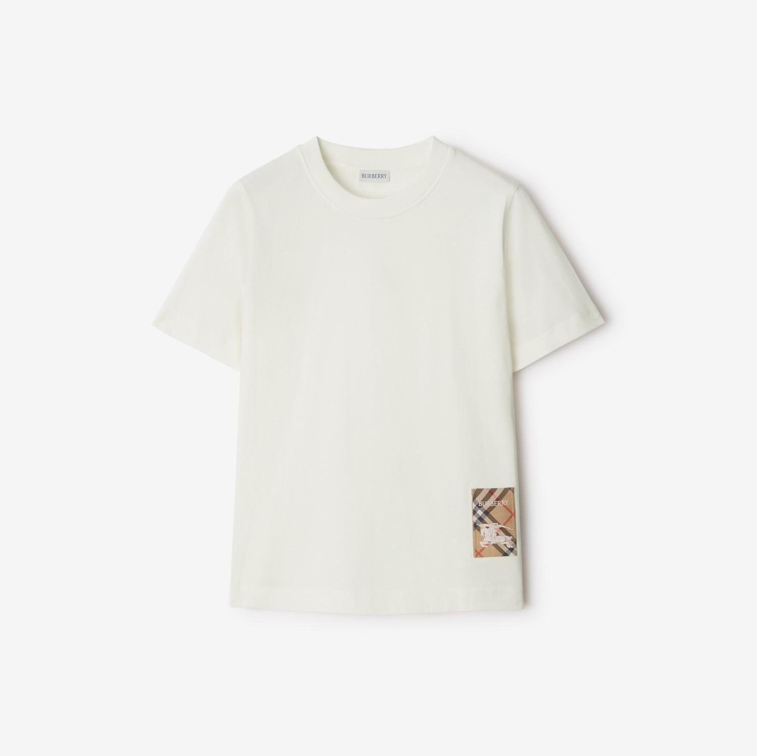 Check Label Cotton T-shirt by BURBERRY