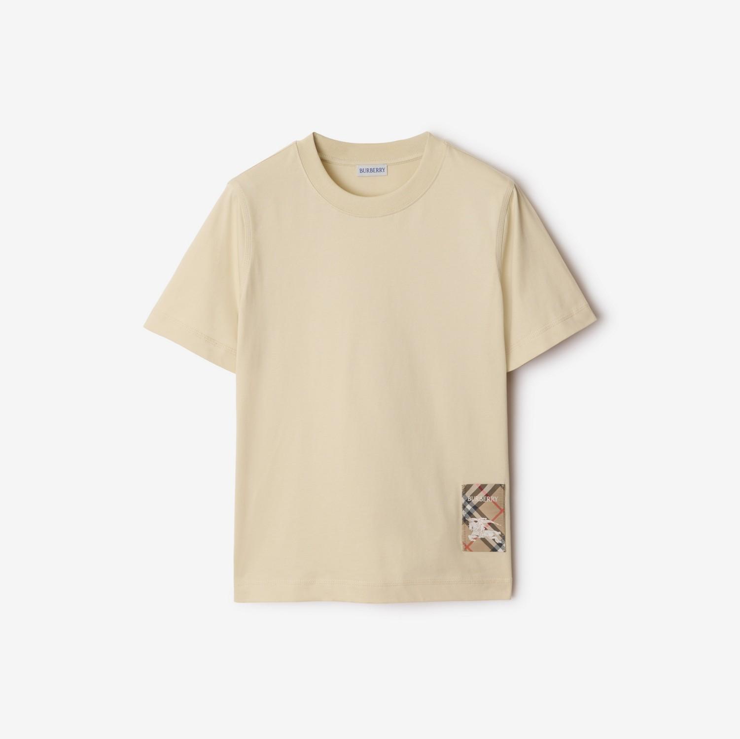 Check Label Cotton T-shirt by BURBERRY